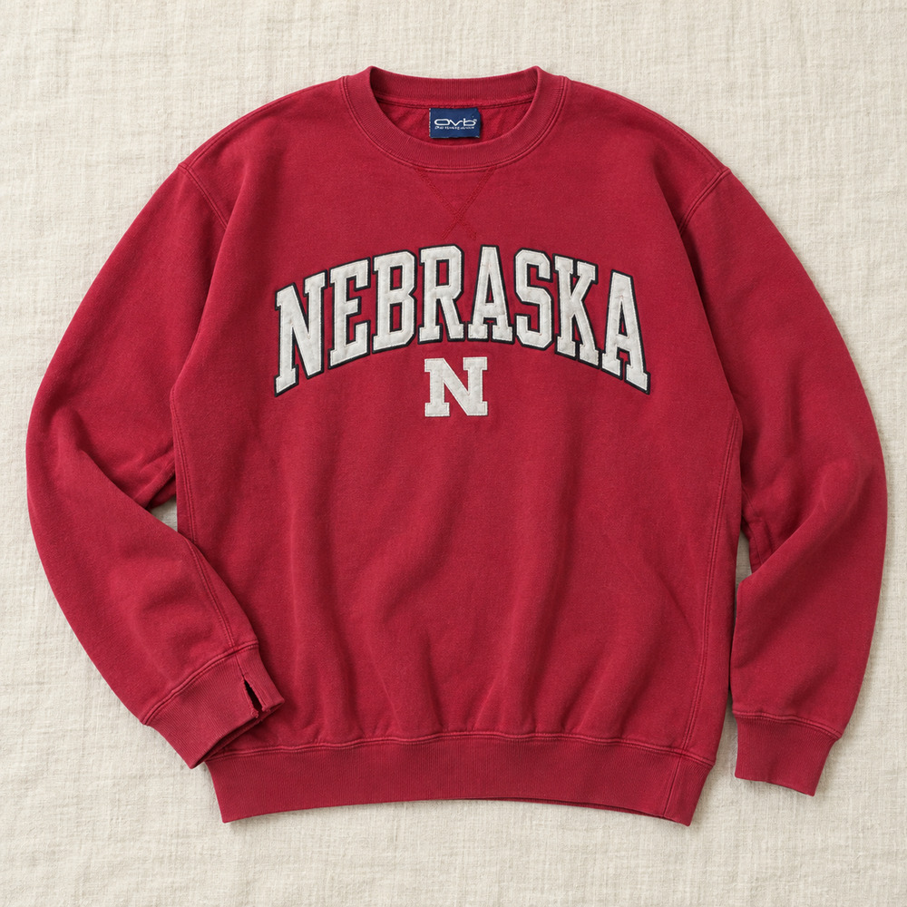Nebraska Cornhuskers Ouray Crewneck Sweatshirt Red Cuff Damage NCAA